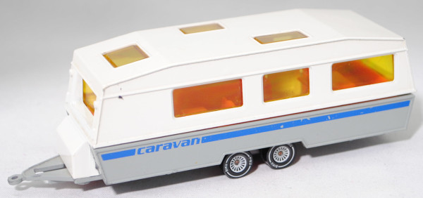 00000 nur Tabbert Kornett-Weekend 690 TM (Modell 75-79) Caravan, weiß/grau, caravan, SIKU, 1:61, m-