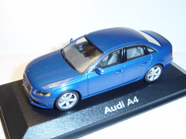 Audi A4 Mj 2008, arubablau, Minichamps, 1:43, Werbeschachtel