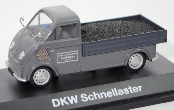 DKW-Schnellaster 3=6 Fahrerhaus-Pritsche (Mod. 55-62), Kohlen- u. Brennstoffhandel, Schuco, PC-Box