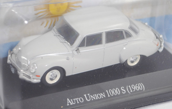 Auto Union 1000 S (Mod. 60-69) vgl. DKW 3=6 Limousine (Mod. 55-59), grau, EDITION ATLAS, 1:43, mb