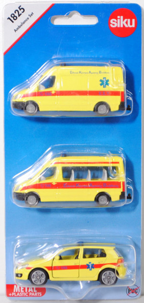 00901 GR Ambulance Set, mit: MB Sprinter II Kleinbus und Kastenwagen + VW Golf VI, AMBULANCE, P29e