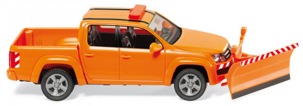 Winterdienst VW Amarok mit Schneepflug, Modell 2010-, orange, Wiking, 1:87, mb