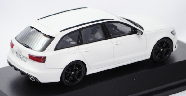 Audi RS6 Avant (C7, Typ 4G, Facelift, Modell 2014-), gletscherweiß matt, Minimax, 1:43, Werbeschacht