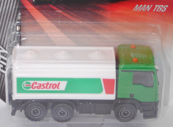 MAN TGS 33.400 (Modell 2013-) Tankwagen, hell-minzgrün/weiß, Castrol, majorette, 1:87, Blister