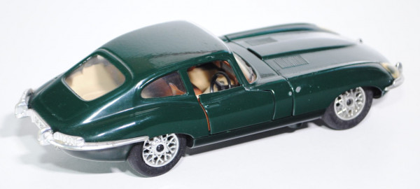 Jaguar Type E, moosgrün, innen beige/braun, Türen + Motorhaube zu öffnen, majorette, 1:24