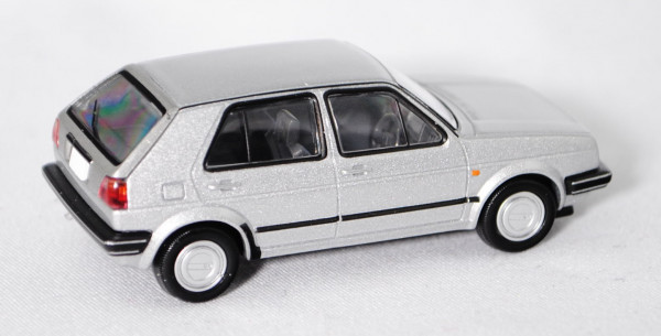 VW Golf II GLi (Typ 19E, Fünftürer, Modell 1983-1987), silber metallic, TOMICA LIMITED / TOMYTEC, 1: