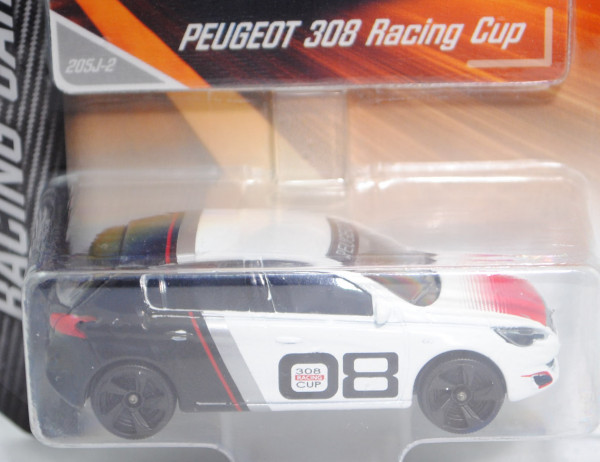Peugeot 308 Racing Cup (2. Gen., Facelift, Mod. 2017-), weiß/schwarz, 308/RACING/CUP 08, Nr. 215J-2