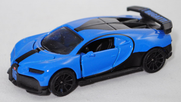 Bugatti Chiron Pur Sport (Mod. 2020-) (Nr. 213C), hell-signalblau/schwarz, majorette, 1:65, Blister