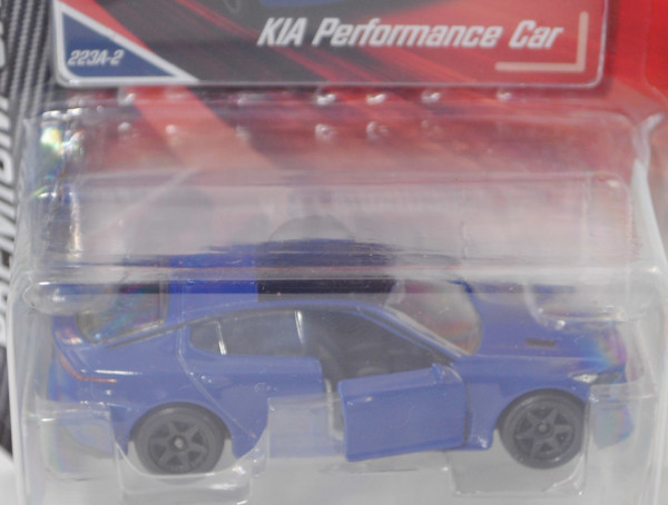 Kia Stinger 3.3 T-GDI AWD GT (CK, Modell 2018-2020), dunkel-violettblau, majorette, 1:61, Blister