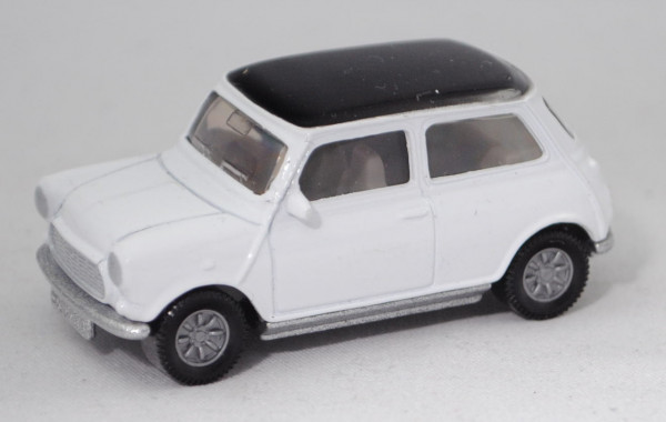 00601 GB Mini Cooper (Typ MK VI, Modell 1992-1996), reinweiß, Dach schwarz, Lenkrad rechts, ca 1:52