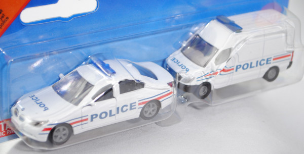 00100 F Polizei Set bestehend aus BMW 545 i (Typ E60, Modell 2003-2007) und Mercedes-Benz Sprinter I
