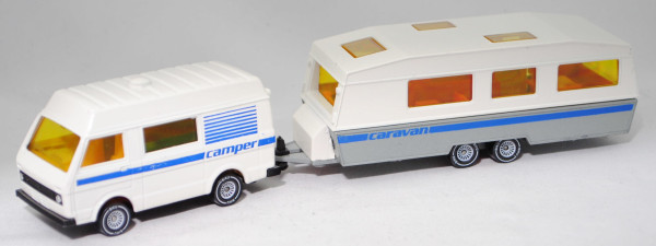 00001 VW LT 28 Camper mit Tabbert Kornett-Weekend 690 TM Camper, cremeweiß, camper, SIKU
