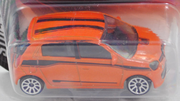 Renault Twingo (Typ III, Modell 2014-), orange, 10-Speichen-Felge in chrom, majorette, 1:54, Blister