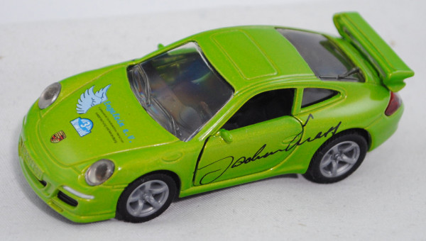 00003 Porsche 911 Carrera S (Typ 997, Mod. 04-08), gelbgrünmet., Engelein e.V. / SIKU-Börse 2010, We