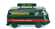 VW Transporter (Typ T1) mit Werbetafel, moosgrün, Cafe Kuhn / BOHNENKAFFEE / Ein besonderer Genuß, W