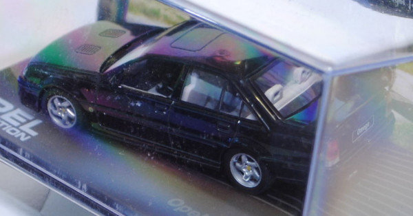 Opel Lotus Omega (Basis: Omega A), Modell 1989-1992, schwarzgrün, EAGLEMOSS INTERNATIONAL LTD, 1:43,