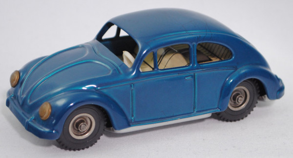 VW Käfer 1200 (Typ 11, Mod. 1963-1964), ozeanblaumetallic, CKO Kellermann, ca. 1:36 (Vitrinenmodell)