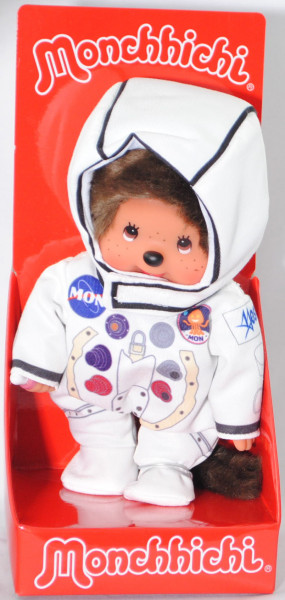Monchhichi Astronaut Boy (Junge Astronaut), 20 cm groß, Sekiguchi (EAN 4905610221257)