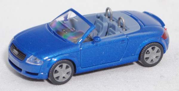 Audi TT Roadster 1.8 T quattro (Typ 8N, Facelift 2000, Mod. 00-06), blaumet., Wiking, 1:87, Werbebox