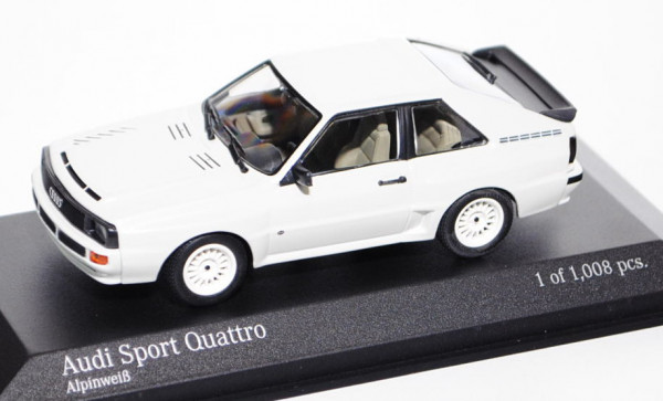 Audi Sport Quattro (Typ 85Q, Modell 1984-1986), alpinweiß, Minichamps, 1:43, mb