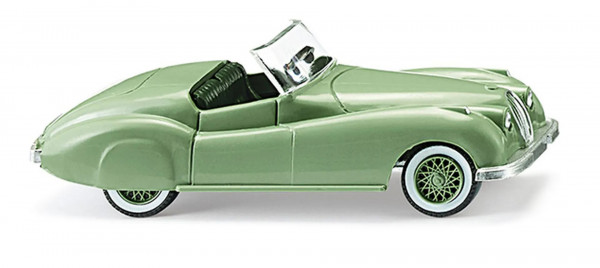 Jaguar XK 120 OTS (OTS = Open Two-Seater, Modell 1948-1954), blassgrün, Wiking, 1:87, mb