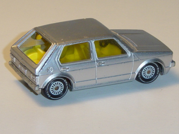 00000 VW Golf I (Typ 17), Modell 1974-1978, silbergraumetallic, Verglasung gelb, R11, ohne AHK, mini