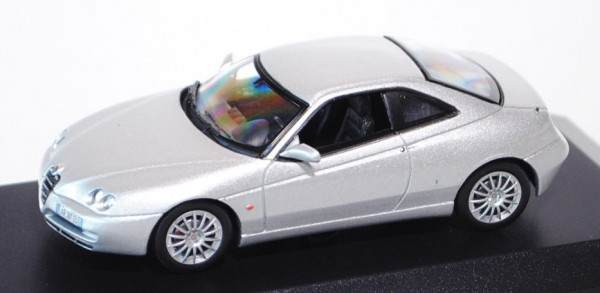 Alfa Romeo GTV 3.2 V6 24V (Typ 916 facelift), Modell 2003-2005, silber, Norev, 1:43, PC-Box