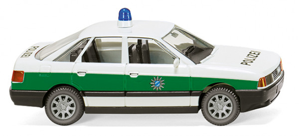 Polizei-Audi 80 (B3, Typ 89, Mod. 86-91), weiß, POLIZEI auf Motorhaube+Heckklappe, Wiking, 1:87, mb