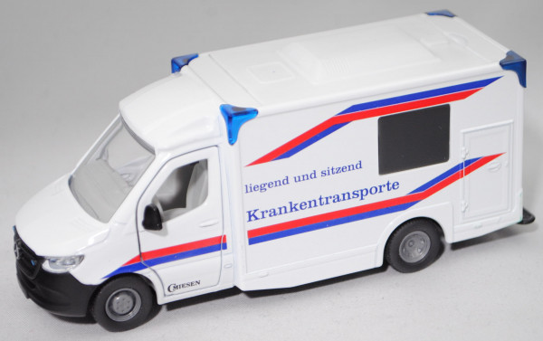 00401 Krankentransporte MIESEN Rettungswagen, weiß, Krankentransporte, SIKU, L17mpK (Limited)