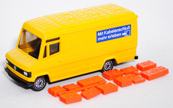 00002 Mercedes-Benz 809 D (Mod. 86-92) Postwagen, gelb, Mit Kabelanschluß ..., mit 12 Pakete, L11a