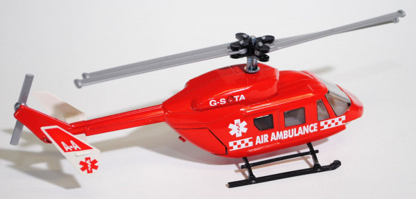 00600 Hubschrauber BK 117, verkehrsrot, AIR AMBULANCE / G-SETA, 1:55, L14n, GB