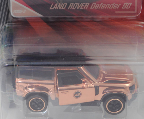 Land Rover Defender 90 (Typ L663, Modell 2020-), rose gold metallic, Nr. 266D-3, majorette, 1:66, mb
