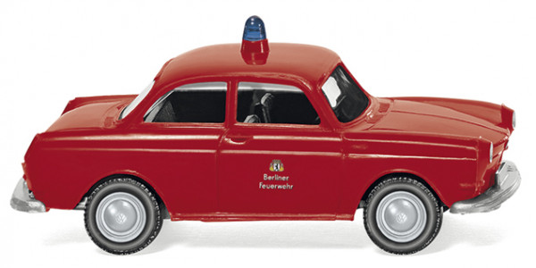 Feuerwehr - VW 1600 Limousine (Typ 3, Modell 1969-1973), rot, Berliner / Feuerwehr, Wiking, 1:87, mb