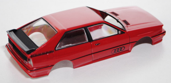 Karosserieoberteil Audi Quattro, Modell 1981, venusrot, Seiten- und Heckscheibe vorhanden, 1:43
