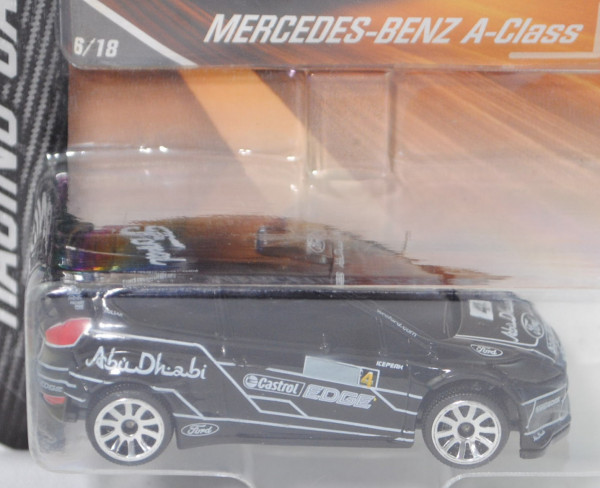 Ford Fiesta RS WRC (Nr 201B), schwarz, Rallye de France-Alsace 11, Flyer falsch, majorette, 1:58, mb
