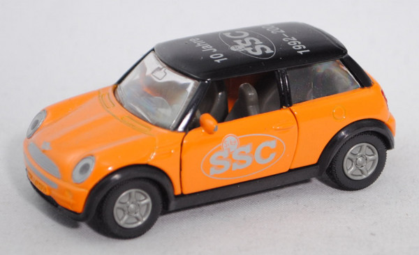 00401 MINI Cooper (Hatchback, Typ R50, 1. Gen., Mod. 2001-2006), orange/schwarz, 10 Jahre SSC 2002