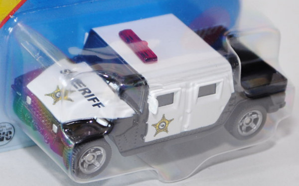 00000 US-Polizei (vgl. Hummer H1 Typ 4-door open top, Modell 1992-2006), reinweiß/schwarz, innen sch