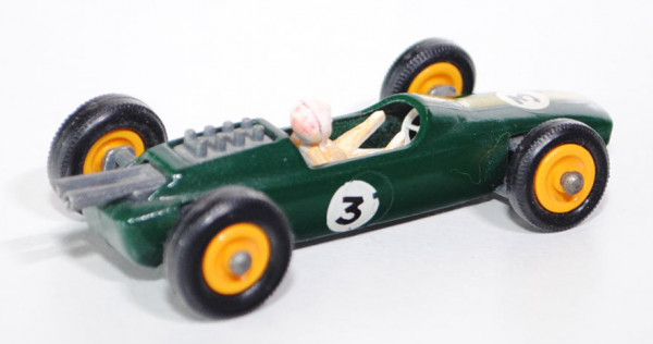 Lotus Racing Car, moosgrün, Nr. 3, mit Fahrer, Matchbox Series, mb (Box Typ E)