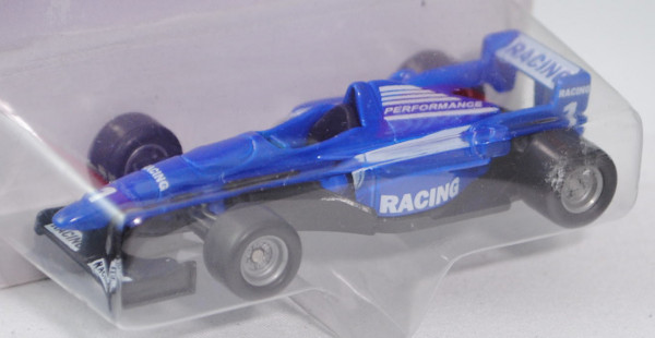 00000 Formel 1 Rennwagen, hell-ultramarinblau/schwarz, Sitz schwarz, RACING / PERFORMANCE / 1, Chass