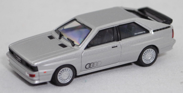 Audi quattro (Baureihe B2, Typ 85Q, Modell 1980-1982), diamantsilber metallic, Herpa, 1:87, mb