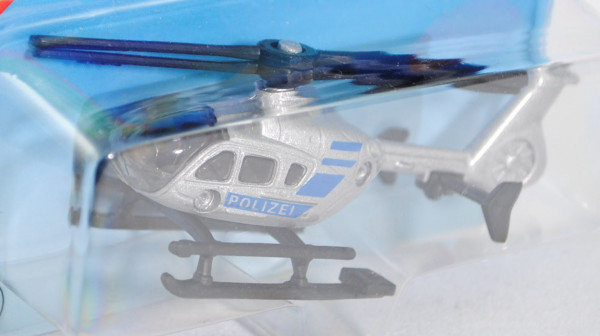 00001 Polizei-Hubschrauber Eurocopter EC 135 (Modell 1996-2013), silbergraumetallic/verkehrsblau, PO