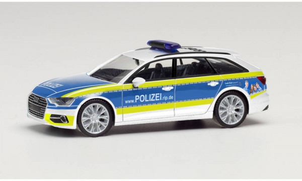 Audi A6 Avant (C8, Typ 4K / F2, Mod. 2018-) Polizei Rheinland Pfalz, ibisweiß, POLIZEI, Herpa, 1:87