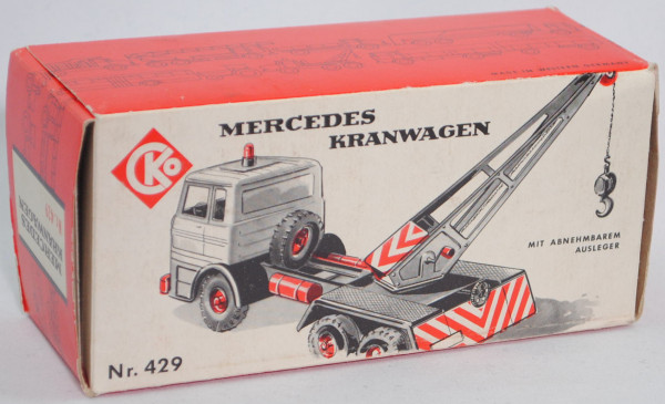 Leerschachtel für Mercedes-Benz LPK 6x4 (Modell 1963-1974) Kranwagen, CKO Kellermann, ca. 1:40, mb
