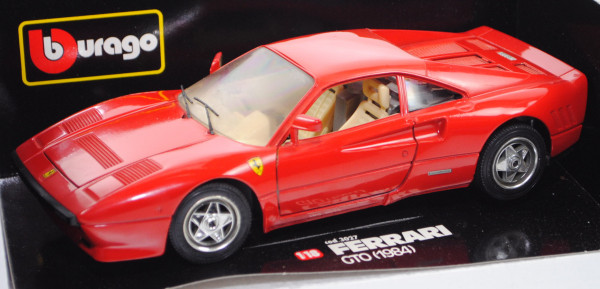 Ferrari 288 GTO (Modell 1984-1986, Baujahr 1984), rosso corsa (verkehrsrot), Bburago, 1:18, mb