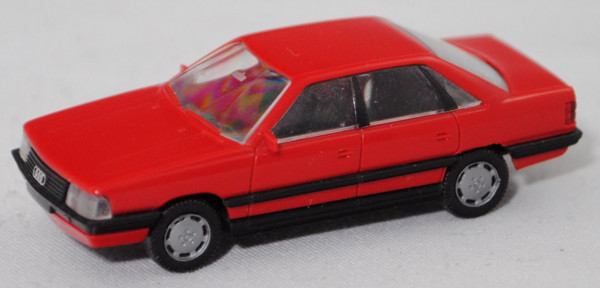 Audi 200 Turbo (Baureihe C3, Typ 44, Modell 1985-1987), verkehrsrot, Felgen Umbau, Rietze, 1:87, mb