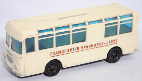 Büssing Reisebus OLU 55 Typ 8R/U5 (Modell 59-61) als Spardose, FRANKFURTER SPARKASSE, Siku, sc