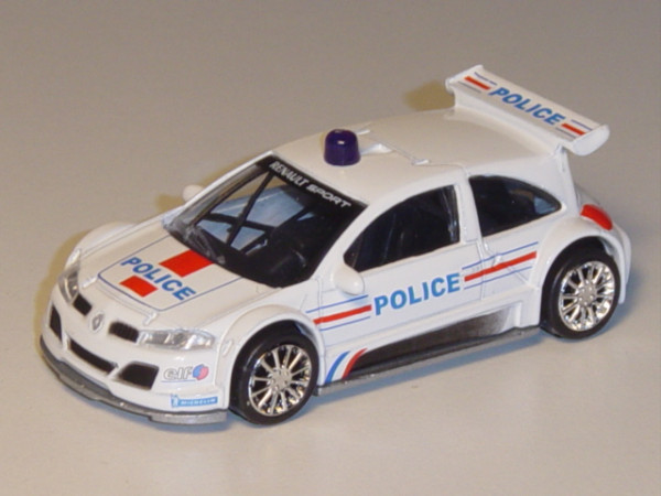 Renault Megane Trophy 2005, reinweiß, POLICE / elf / MICHELIN / RENAULT SPORT, 1:50, Norev, mb
