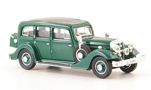Horch 851 Pullmannlimousine (Mod. 1934-1937, Bj. 1935), d.-opalgrün, Ricko / Brekina, 1:87, PC-Box