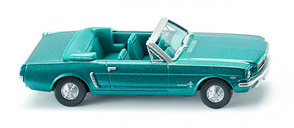Ford Mustang I Cabriolet (1. Gen., Mod. 1964-1965, Baujahr 1964), türkis metallic, Wiking, 1:87, mb