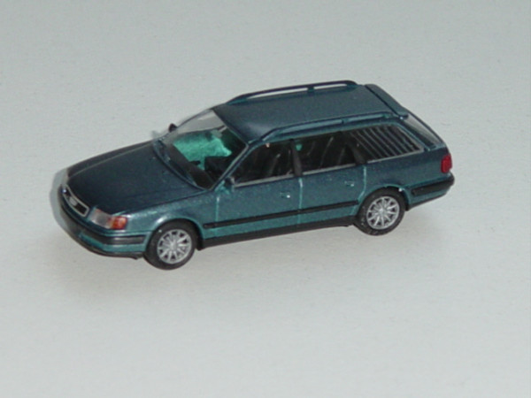 Audi 100 Avant, Mj. 1991, dunkelblaugrünmetallic, Rietze, 1:87, mb